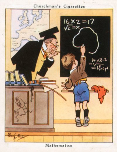 Matematika (színes litográfia) alkotó: René Bull