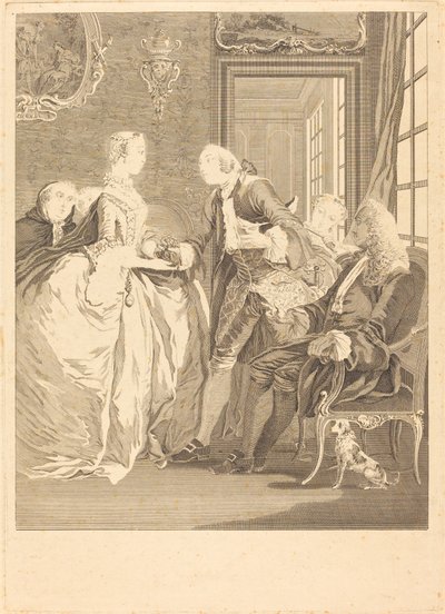 A házassági szerződés alkotó: René Gaillard after Charles Eisen