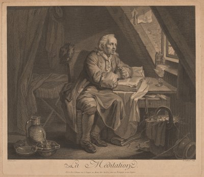 Elmélkedés alkotó: René Gaillard, after Johann Eleazar Schenau