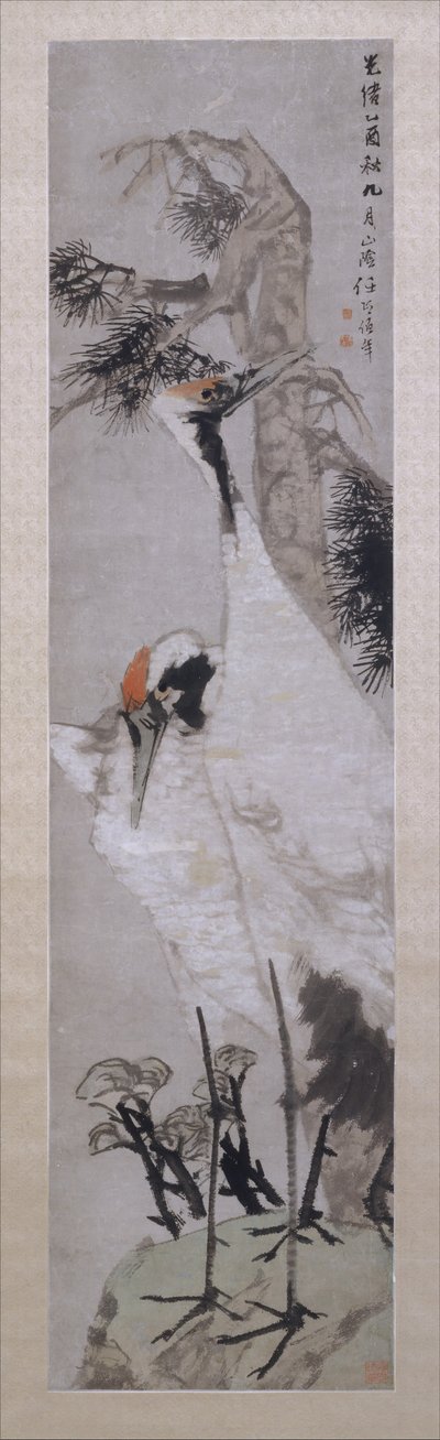 Daruk, fenyőfa és zuzmó, 1885-ben. alkotó: Ren Yi