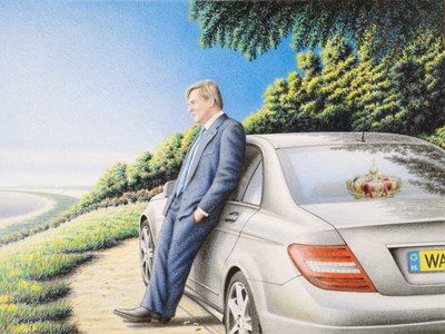 Koronázás, 2013, Színes ceruzarajz papírra alkotó: Rene Boin