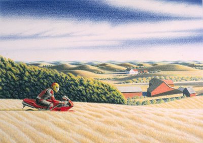 Offroad, 2001, Színes ceruzarajz papírra alkotó: Rene Boin