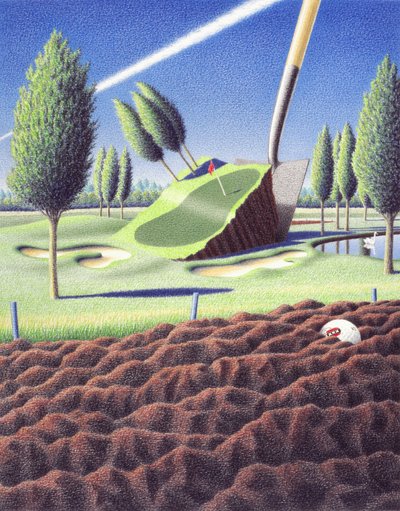 Ásó, 2005, Színes ceruzarajz papírra alkotó: Rene Boin