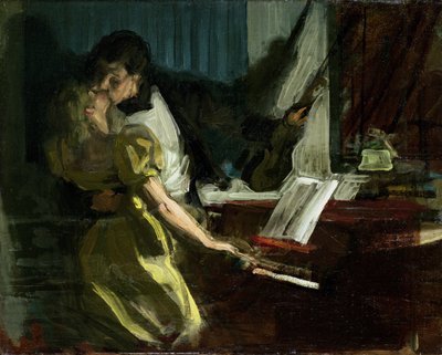 Tanulmány a „The Kreutzer-szonátához”, 1901 körül (olaj, vászon) alkotó: René François Xavier Prinet