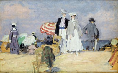 The Beach at Tide (olaj, vászon) alkotó: René François Xavier Prinet