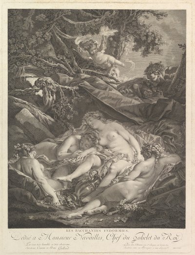 Az alvó Bacchantes Az alvó Bacchantes, 18. század. alkotó: Rene Gaillard
