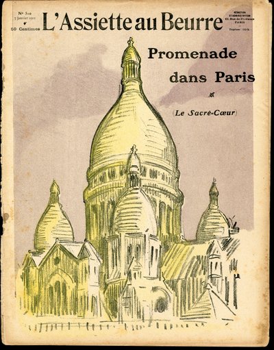 A „” L’Plate au beurre” borítója, 510. szám, Szatirikus színekben alkotó: Rene George Hermann Paul