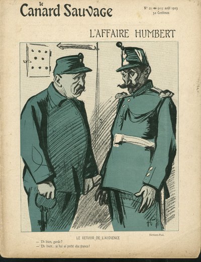Hermann-Paul (1864-1940) illusztrációja a Le Canard Sauvage, 21. szám borítójára alkotó: Rene George Hermann Paul