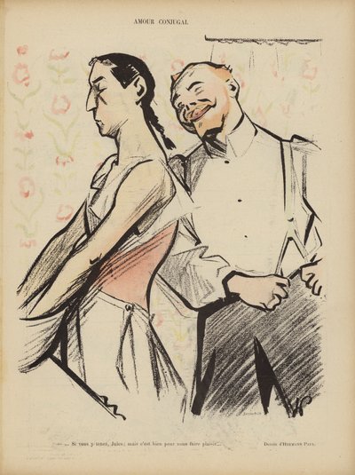 Házastársi szerelem. Illusztráció Le Rire alkotó: Rene George Hermann Paul