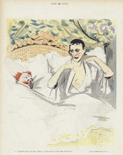 Nászéjszaka. Illusztráció Le Rire alkotó: Rene George Hermann Paul