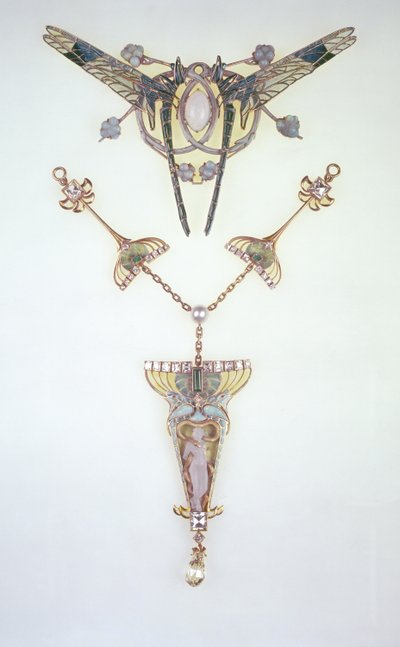 Hajdísz Lalique és medál Philippe Wolfers (1858-1929) alkotó: Rene Jules Lalique