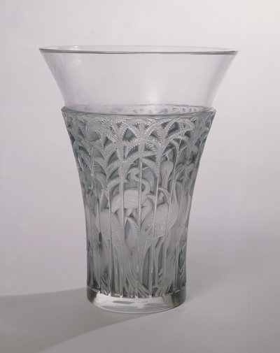Ibis váza, 1934 (matt és kék üveg) alkotó: Rene Jules Lalique