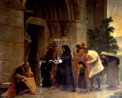VI. Raymond (1156-1222), Toulouse grófja, „A kiközösített”” 1208-ban III. Innocentus pápa (1160-1216) által. René Ravaut alkotó: Rene Ravaut