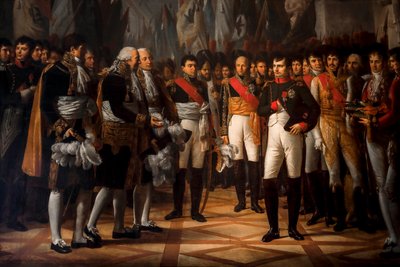 Napóleon fogadta a szenátus képviselőit a berlini királyi palotában alkotó: Rene Theodore Berthon