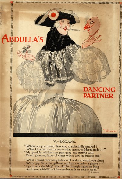 Abdulla cigaretták, 1920-as évek alkotó: Rene Vincent