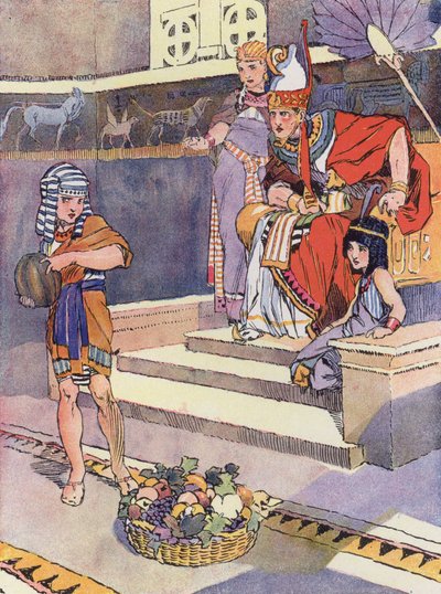 Egy kis egyiptomi Ramszesz II. alatt (színes litó) alkotó: Rene Vincent