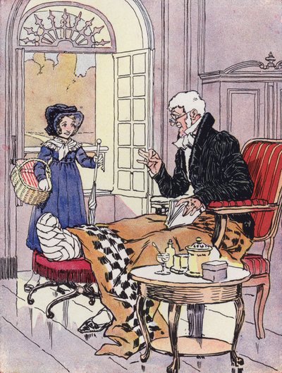 Egy kislány a helyreállítás alatt (színes litó) alkotó: Rene Vincent