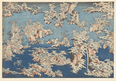 Sneeuwlandschap Yuki no sansui (cím a tárgyon) alkotó: Renshi