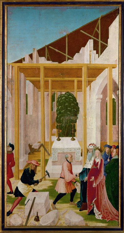 A Klosterneuburgi apátság épülete, Ausztria (tempera, fa) alkotó: Reuland the Elder Frueauf