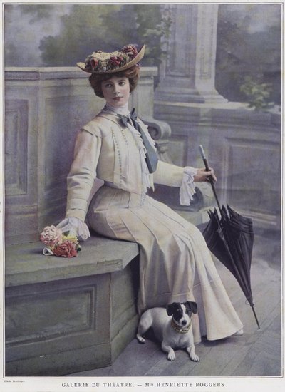 Henriette Roggers, francia színésznő (színes fénykép) alkotó: Reutlinger Studio