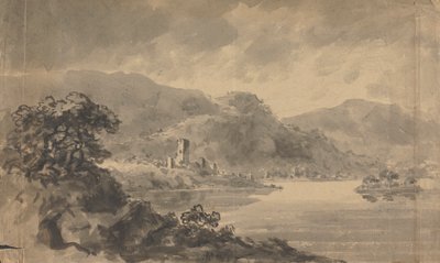 Táj a folyóval, a várral és a hegyekkel alkotó: Rev. William Gilpin