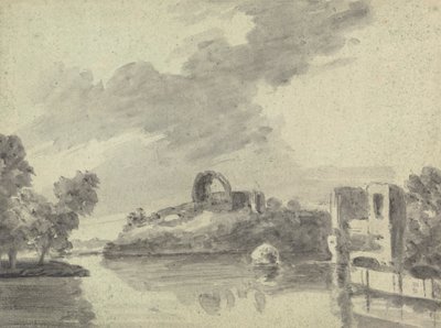 Folyóra néző romokkal alkotó: Rev. William Gilpin