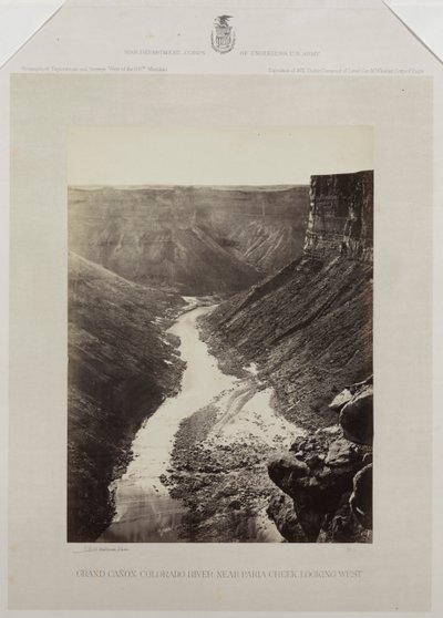 Grand Cañon, Colorado folyó, Kanab Mouth, Nyugatra nézés alkotó: Reverend George Wilson Bridges
