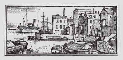 A folyó (litho) alkotó: Rex (after) Whistler
