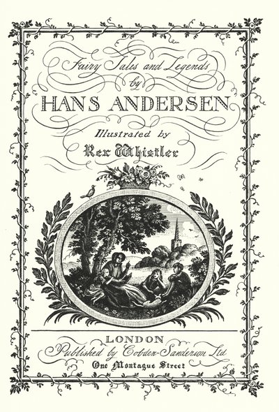 A Mesék és legendák címlapja, Hans Andersen (litho) alkotó: Rex (after) Whistler