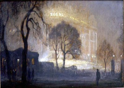 The Regal a Hyde Parkból egy ködös éjszakán alkotó: Rex Vicat Cole