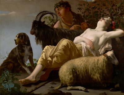 Pásztor és alvó pásztorasszony alkotó: Reyer Jacobsz van Blommendael