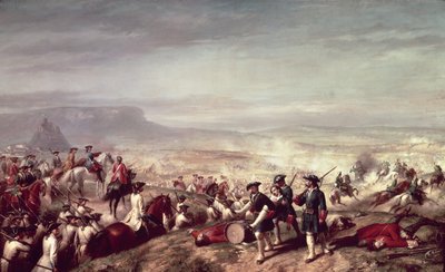 Almansai csata V. Fülöp (1683-1746) és Károly osztrák főherceg csapatai között 1707-ben (olaj, vászon) alkotó: Ricardo Balaca y Canseco