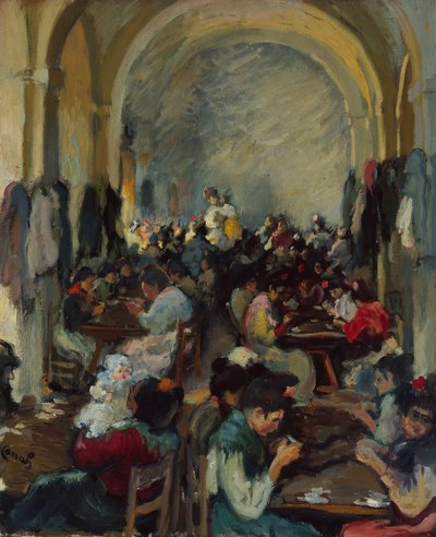 Szivarkészítés Sevillában, 1899. alkotó: Ricardo Canals y Llambi