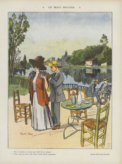 A Le Rire illusztrációja (színes litográfia) alkotó: Ricardo Flores