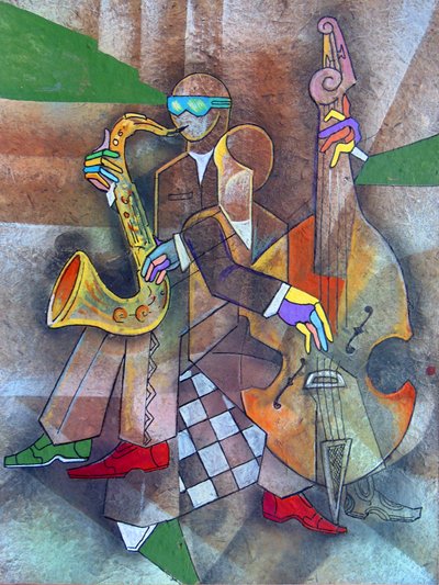 Absztrakt jazz-előadás alkotó: Ricardo Maya