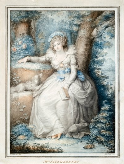 Mrs Fitzherbert (színes litó) alkotó: Richard (after) Cosway