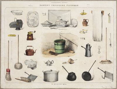 Háztartási eszközök, c 1870-1900 alkotó: John Pardon