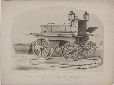 A londoni brigád tűzoltóautója: Prince Albert, 1880 alkotó: John Pardon