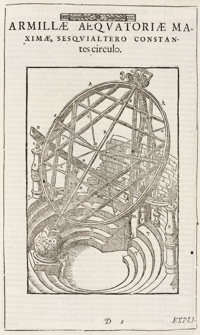 Tycho Brahe egyenlítőire szerelt körei, 1580 után alkotó: John Pardon