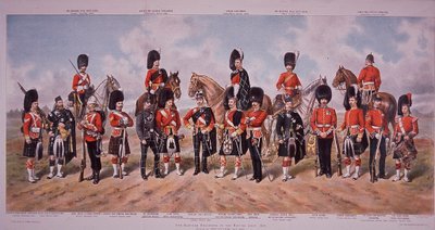 A brit hadsereg skót ezredei 1895-ben alkotó: Richard (after) Simkin