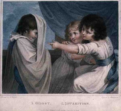 Egy szellem, vésette Luigi Schiavonetti (1765-1810), kocsma. írta: T. Simpson alkotó: Richard (after) Westall