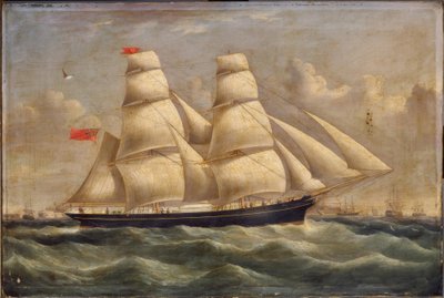 Brigantine Portsmouthnál alkotó: Richard B. Spencer