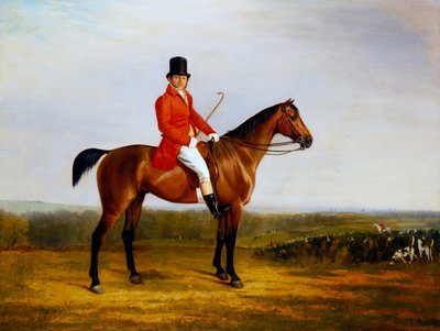 Isaac Sadler Mounted on a Bay Hunter (olaj, vászon) alkotó: Richard Barrett Davis