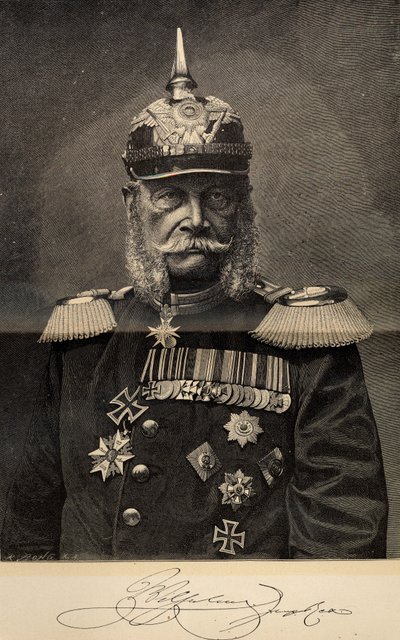I. Vilmos 1797-1888, Poroszország királya és német császár, 90 évesen, 1887. alkotó: Richard Bong
