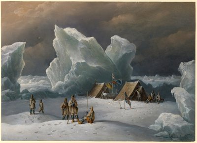 Markham kapitány legészakibb táborhelye... alkotó: Richard Bridges Beechey