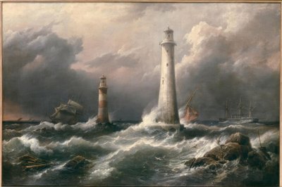 H.M.S. Lord Warden az Eddystone világítótornyoktól alkotó: Richard Brydges Beechey