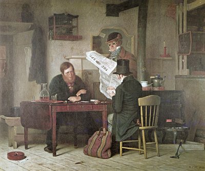 Várva a színpadra (színes litó) alkotó: Richard Caton (after) Woodville