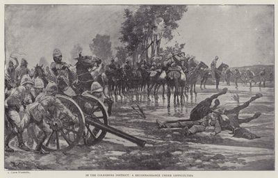 A Colesberg körzetben egy felderítés nehézségek között (litho) alkotó: Richard Caton II (after) Woodville