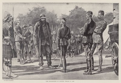 Cronje átadása, 1900. február 27. (litho) alkotó: Richard Caton II (after) Woodville