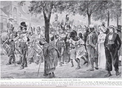 A Fokvárosba bevonuló brit erők, illusztráció a "Hutchinson